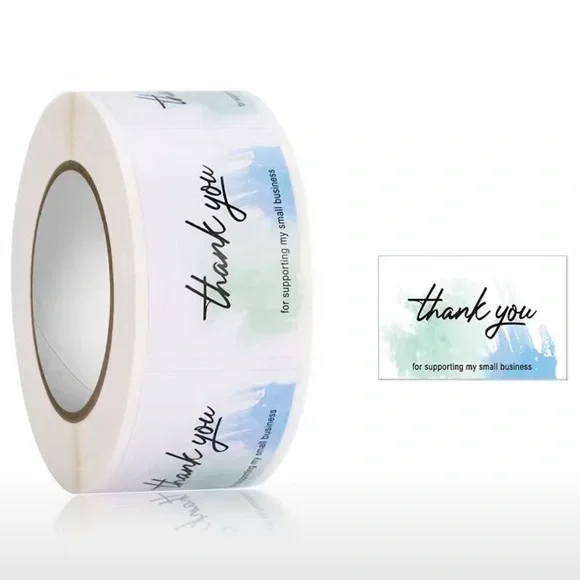 350 1”x1.45” Thank You for supporting my small business Stickers PRICE IS FIRM - Picture 1 of 3
